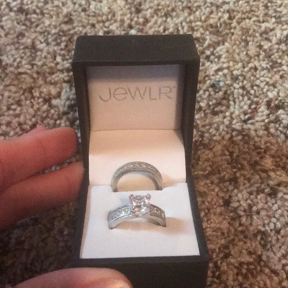 CZ Wedding Ring Set